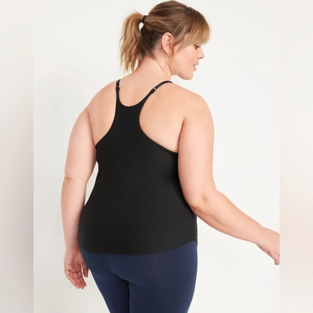 NWT! Black PowerLite LYCRA® ADAPTIV Racerback Shelf-Bra Tank Top - Multiple - Picture 9 of 9